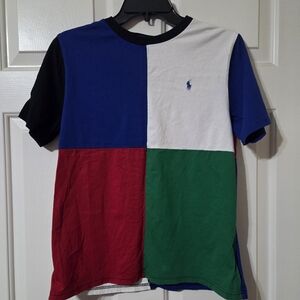 Polo by Ralph Lauren Kids Multicolor Block Tee - Black, Blue, White, Red, Green